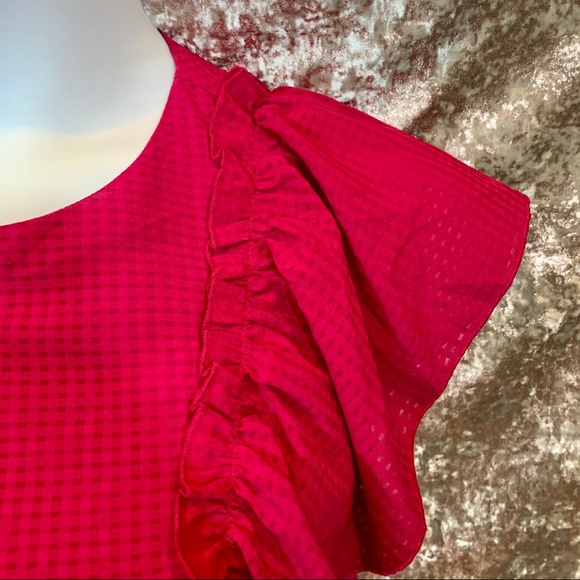 K/Lab Pink Ruffle Blouse - Picture 2 of 6